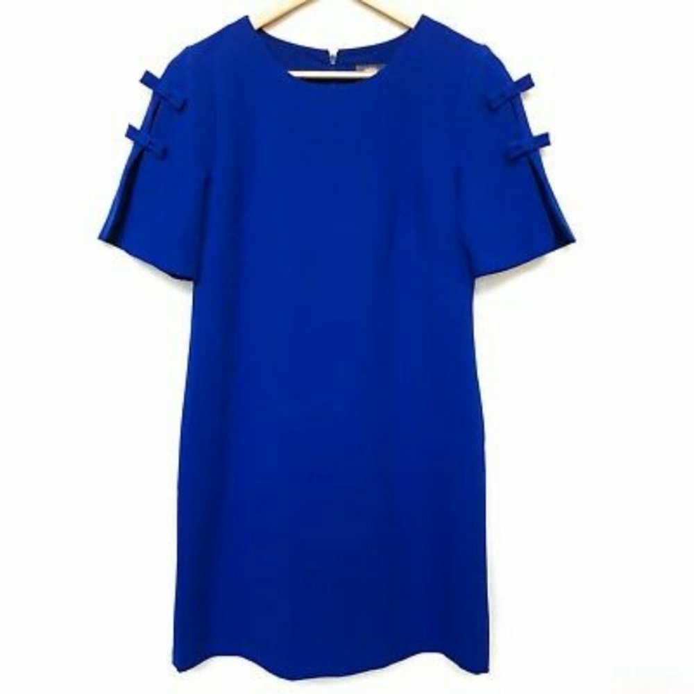 Vince Camuto Royal Blue Short Sleeve Bow Dress